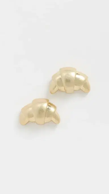 Clare V. Clare V. Croissant Studs Vintage Gold One Size | Thumbnail 2 Clare V. Clare V. Croissant Studs Vintage Gold One Size | Thumbnail 2