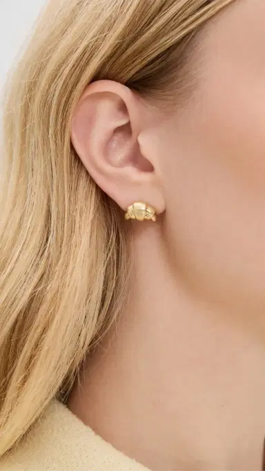 Clare V. Clare V. Croissant Studs Vintage Gold One Size | Thumbnail 3 Clare V. Clare V. Croissant Studs Vintage Gold One Size | Thumbnail 3