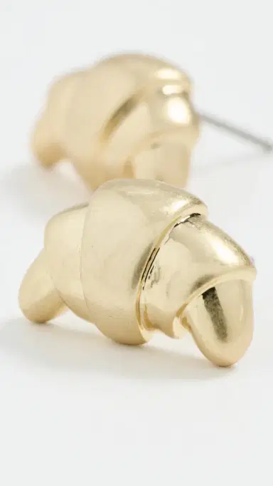 Clare V. Clare V. Croissant Studs Vintage Gold One Size | Thumbnail 4 Clare V. Clare V. Croissant Studs Vintage Gold One Size | Thumbnail 4