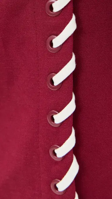 SIMKHAI Banks Wrap Mini Skirt Oxblood ulti | Thumbnail 6 SIMKHAI Banks Wrap Mini Skirt Oxblood ulti | Thumbnail 6