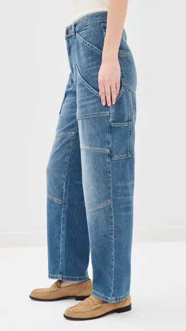 Ba&sh Carpenter Jeans Light Used Blue | Thumbnail 4 Ba&sh Carpenter Jeans Light Used Blue | Thumbnail 4