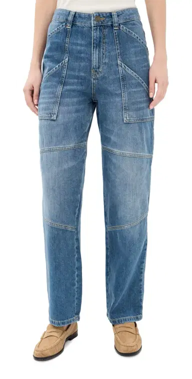 Ba&sh Carpenter Jeans Light Used Blue | Thumbnail 1 Ba&sh Carpenter Jeans Light Used Blue | Thumbnail 1