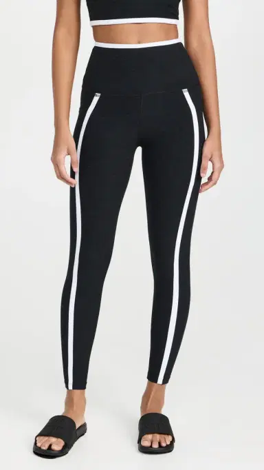 Beyond Yoga Spacedye New Moves High Waisted Midi Ankle Leggings Darkest Night | Thumbnail 2 Beyond Yoga Spacedye New Moves High Waisted Midi Ankle Leggings Darkest Night | Thumbnail 2