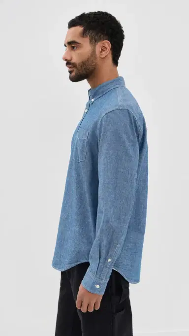 Alex Mill Mill Shirt In Washed Chambray Chambray Rinse Wash M | Thumbnail 4 Alex Mill Mill Shirt In Washed Chambray Chambray Rinse Wash M | Thumbnail 4