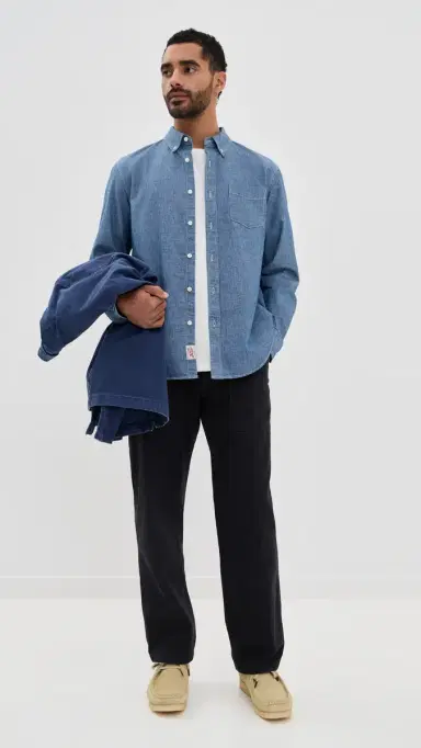 Alex Mill Mill Shirt In Washed Chambray Chambray Rinse Wash M | Thumbnail 5 Alex Mill Mill Shirt In Washed Chambray Chambray Rinse Wash M | Thumbnail 5