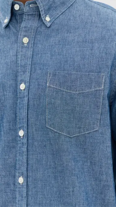 Alex Mill Mill Shirt In Washed Chambray Chambray Rinse Wash M | Thumbnail 6 Alex Mill Mill Shirt In Washed Chambray Chambray Rinse Wash M | Thumbnail 6
