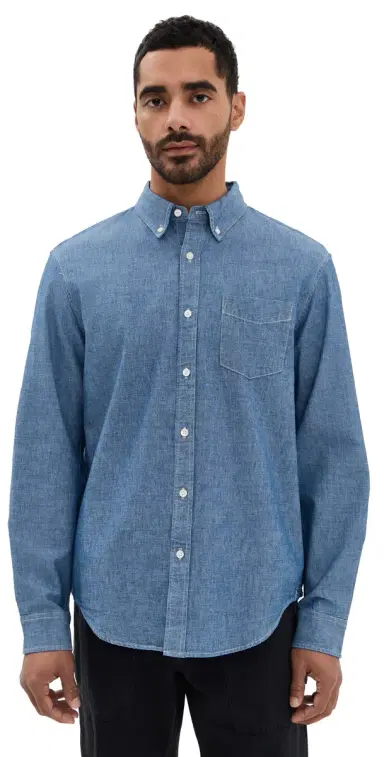 Alex Mill Mill Shirt In Washed Chambray Chambray Rinse Wash M | Thumbnail 1 Alex Mill Mill Shirt In Washed Chambray Chambray Rinse Wash M | Thumbnail 1