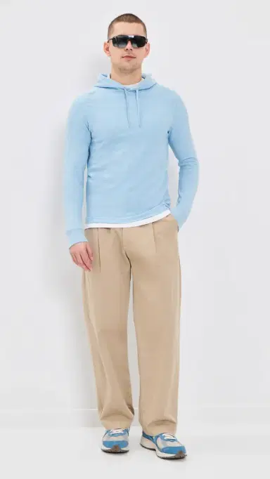RLX Ralph Lauren Tech Waffle Knit Hoodie Office Blue Heather L | Thumbnail 5 RLX Ralph Lauren Tech Waffle Knit Hoodie Office Blue Heather L | Thumbnail 5