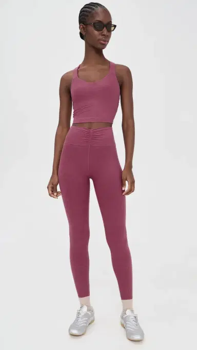 Beyond Yoga Twist Through Cropped Tank Top Smooth Mauve Heather | Thumbnail 5 Beyond Yoga Twist Through Cropped Tank Top Smooth Mauve Heather | Thumbnail 5