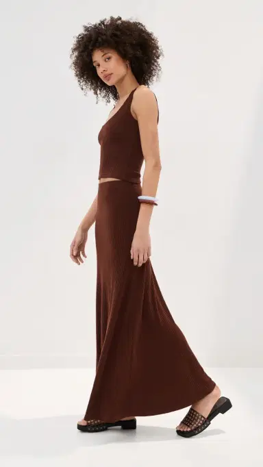 LE BOP Louise Cropped Tank Chocolate | Thumbnail 4 LE BOP Louise Cropped Tank Chocolate | Thumbnail 4