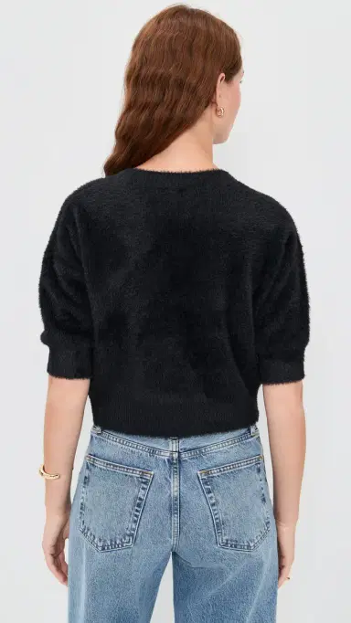 L'AGENCE Guinevere Short Sleeve Crop Crew Black | Thumbnail 3 L'AGENCE Guinevere Short Sleeve Crop Crew Black | Thumbnail 3