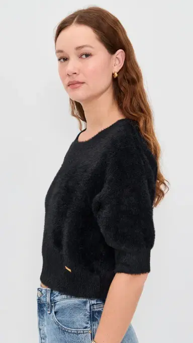 L'AGENCE Guinevere Short Sleeve Crop Crew Black | Thumbnail 4 L'AGENCE Guinevere Short Sleeve Crop Crew Black | Thumbnail 4