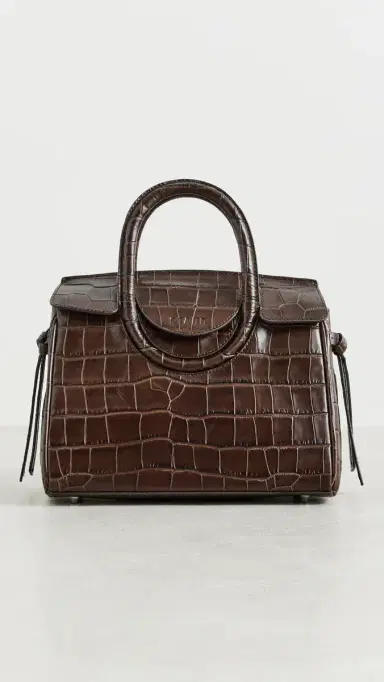 Staud Maude Mini Carryall Tote Espresso Croco One Size | Thumbnail 2 Staud Maude Mini Carryall Tote Espresso Croco One Size | Thumbnail 2