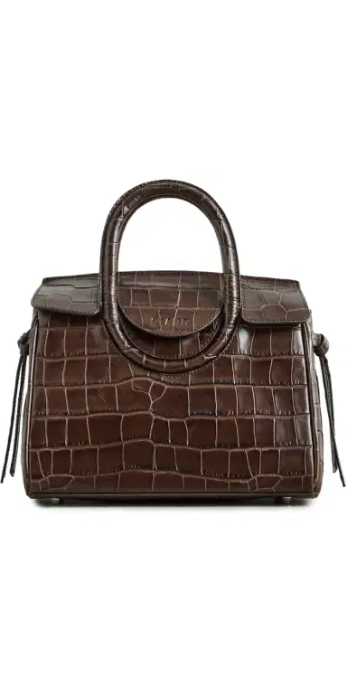 Staud Maude Mini Carryall Tote Espresso Croco One Size | Thumbnail 1 Staud Maude Mini Carryall Tote Espresso Croco One Size | Thumbnail 1