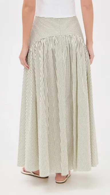 Staud Procida Skirt Chive Stripe 14 | Thumbnail 3 Staud Procida Skirt Chive Stripe 14 | Thumbnail 3