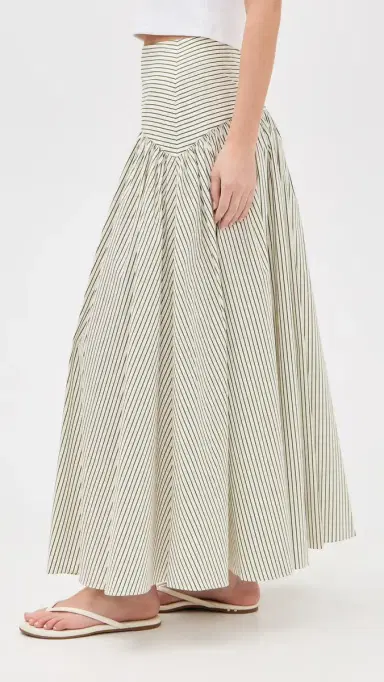Staud Procida Skirt Chive Stripe 14 | Thumbnail 4 Staud Procida Skirt Chive Stripe 14 | Thumbnail 4
