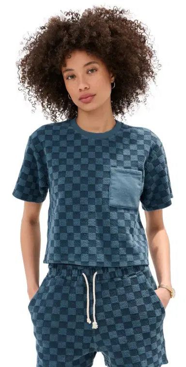 State & Lake Sofia Cropped Top Navy | Thumbnail 1 State & Lake Sofia Cropped Top Navy | Thumbnail 1
