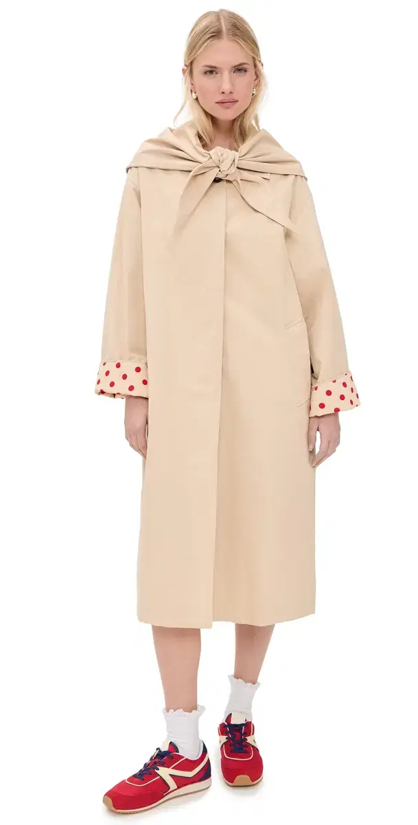 Olson Trench Coat Scarlet Dot Olson Trench Coat Scarlet Dot