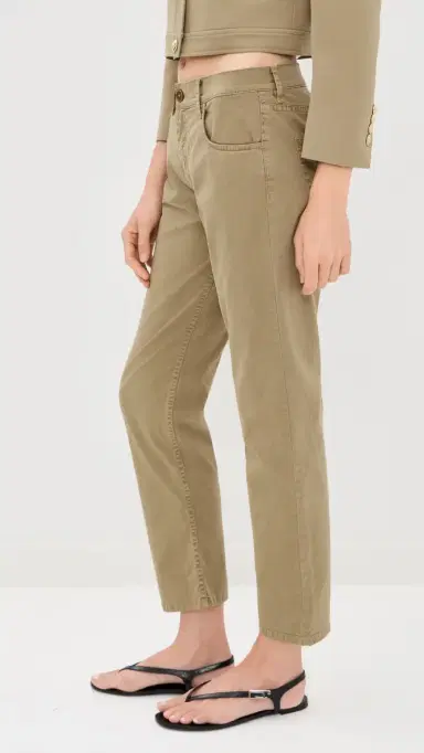 Nili Lotan Lorimer Khaki Pants Vintage Washed/French Khaki | Thumbnail 4 Nili Lotan Lorimer Khaki Pants Vintage Washed/French Khaki | Thumbnail 4