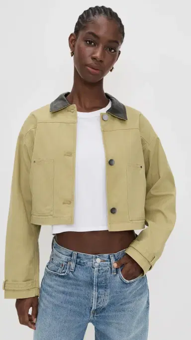 LE BOP Harriet Cropped Jacket Khaki | Thumbnail 2 LE BOP Harriet Cropped Jacket Khaki | Thumbnail 2