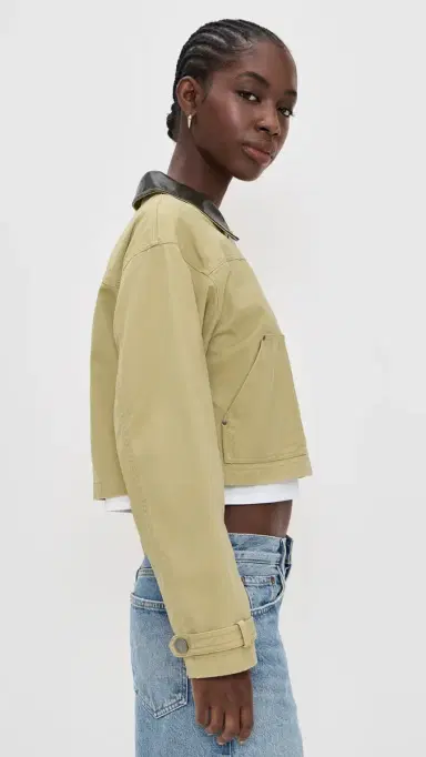 LE BOP Harriet Cropped Jacket Khaki | Thumbnail 4 LE BOP Harriet Cropped Jacket Khaki | Thumbnail 4