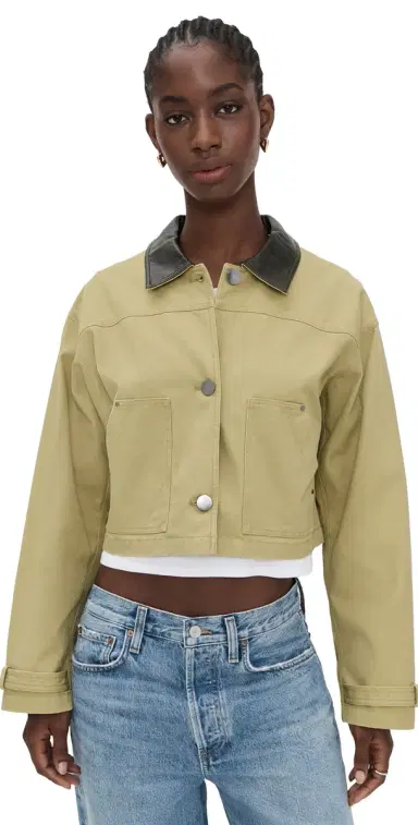 LE BOP Harriet Cropped Jacket Khaki | Thumbnail 1 LE BOP Harriet Cropped Jacket Khaki | Thumbnail 1
