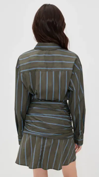STAUD Indya Mini Dress Huntington Stripe | Thumbnail 3 STAUD Indya Mini Dress Huntington Stripe | Thumbnail 3