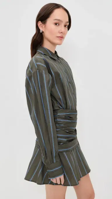 STAUD Indya Mini Dress Huntington Stripe | Thumbnail 4 STAUD Indya Mini Dress Huntington Stripe | Thumbnail 4