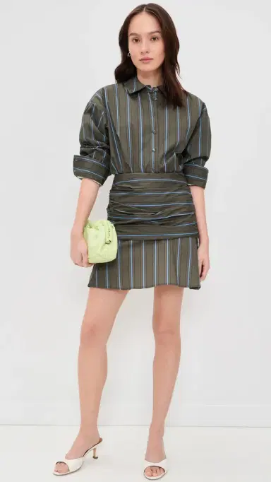 STAUD Indya Mini Dress Huntington Stripe | Thumbnail 5 STAUD Indya Mini Dress Huntington Stripe | Thumbnail 5