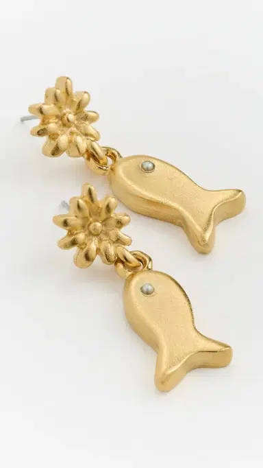 Brinker + Eliza Lucky Catch Earrings Gold One Size | Thumbnail 4 Brinker + Eliza Lucky Catch Earrings Gold One Size | Thumbnail 4