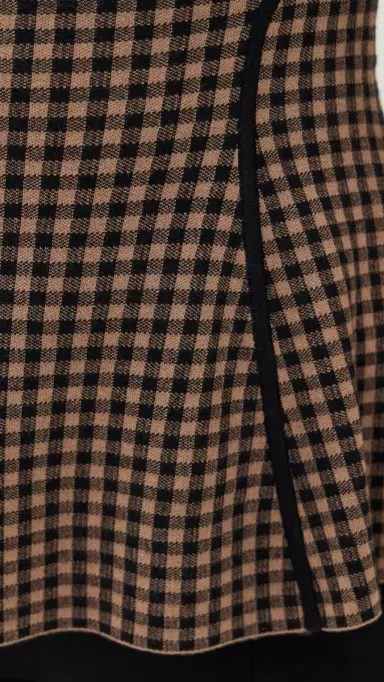 LE BOP Gingham Strapless Peplum Top Chocolate/Black | Thumbnail 6 LE BOP Gingham Strapless Peplum Top Chocolate/Black | Thumbnail 6