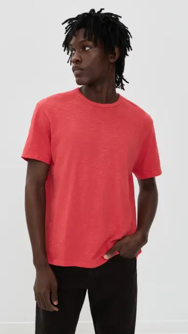 Alex Mill tandard T-Shirt In lub Cotton Fire Red | Thumbnail 2 Alex Mill tandard T-Shirt In lub Cotton Fire Red | Thumbnail 2