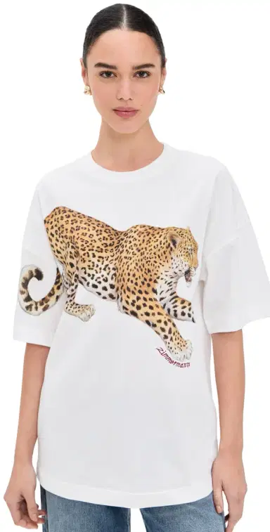 Zimmermann Printed Leopard Tee Leopard | Thumbnail 1 Zimmermann Printed Leopard Tee Leopard | Thumbnail 1