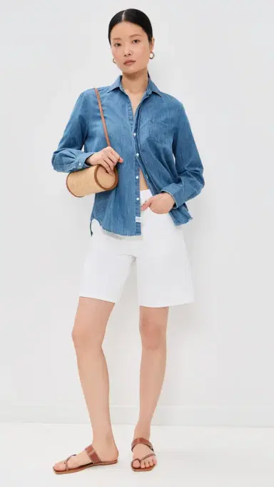 Frank & Eileen Eileen Denim Relaxed Button Down Shirt Vintage tonewashed Indigo | Thumbnail 5 Frank & Eileen Eileen Denim Relaxed Button Down Shirt Vintage tonewashed Indigo | Thumbnail 5