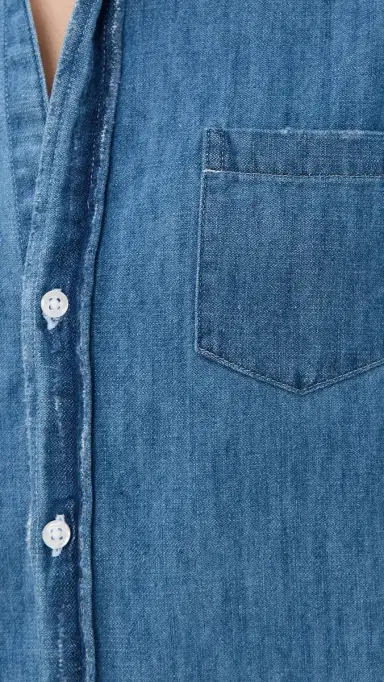 Frank & Eileen Eileen Denim Relaxed Button Down Shirt Vintage tonewashed Indigo | Thumbnail 6 Frank & Eileen Eileen Denim Relaxed Button Down Shirt Vintage tonewashed Indigo | Thumbnail 6