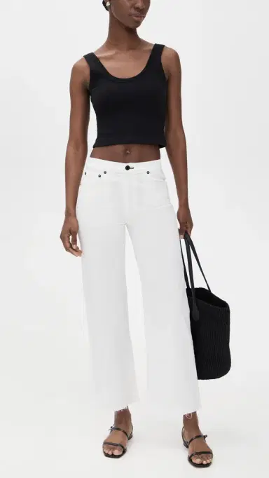 Askk NY Crop Wide Leg Twill Pants | Thumbnail 5 Askk NY Crop Wide Leg Twill Pants | Thumbnail 5