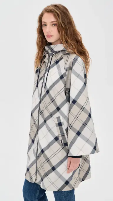 Barbour Kinsale Tartan Cape Coat Dress Navy Tartan | Thumbnail 4 Barbour Kinsale Tartan Cape Coat Dress Navy Tartan | Thumbnail 4