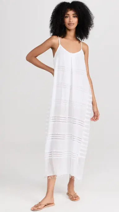 Lemlem Abira Slip Dress White L | Thumbnail 3 Lemlem Abira Slip Dress White L | Thumbnail 3