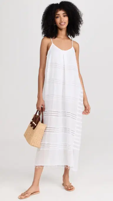 Lemlem Abira Slip Dress White L | Thumbnail 6 Lemlem Abira Slip Dress White L | Thumbnail 6