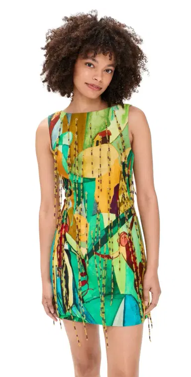 ALÉMAIS Mokshini Beaded Fringe Mini Dress | Thumbnail 1 ALÉMAIS Mokshini Beaded Fringe Mini Dress | Thumbnail 1
