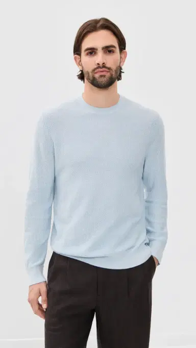 Vince Geo Jacquard Crew Sweater Whitecap/Classic Cream | Thumbnail 2 Vince Geo Jacquard Crew Sweater Whitecap/Classic Cream | Thumbnail 2