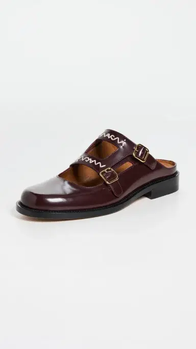 Marni Sabot Sandals Burgundy 37 | Thumbnail 2 Marni Sabot Sandals Burgundy 37 | Thumbnail 2