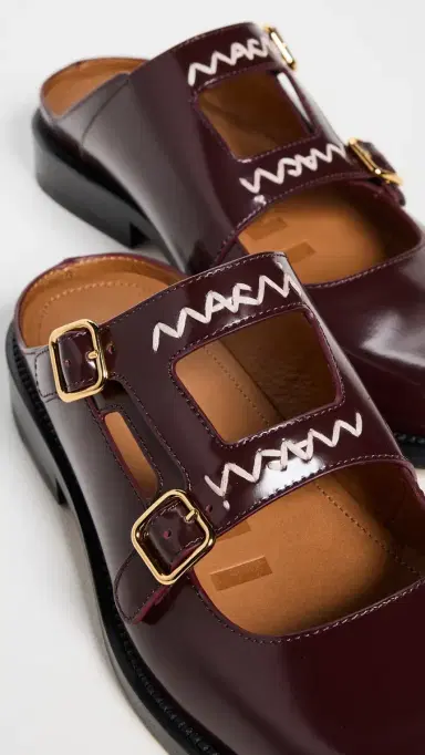 Marni Sabot Sandals Burgundy 37 | Thumbnail 6 Marni Sabot Sandals Burgundy 37 | Thumbnail 6