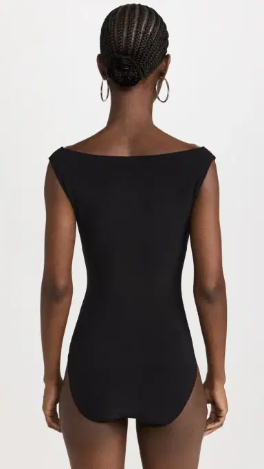 Norma Kamali Tara Shirred Front Mio One Piece Black | Thumbnail 3 Norma Kamali Tara Shirred Front Mio One Piece Black | Thumbnail 3