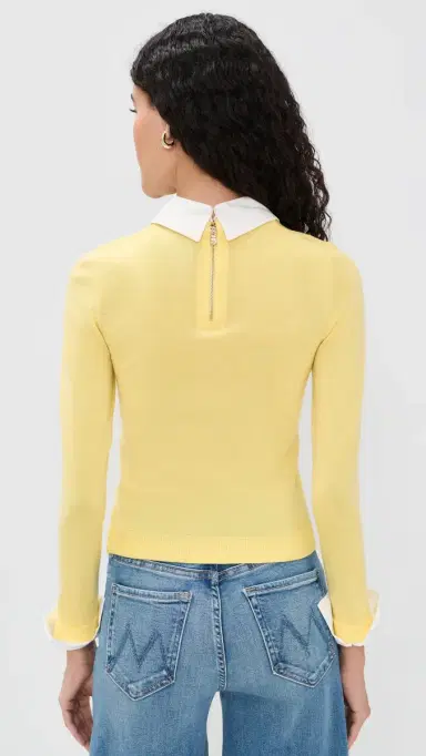 ALICE + OLIVIA Porla Collared Sweater Butter ulti | Thumbnail 3 ALICE + OLIVIA Porla Collared Sweater Butter ulti | Thumbnail 3