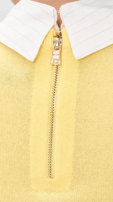 ALICE + OLIVIA Porla Collared Sweater Butter ulti | Thumbnail 6 ALICE + OLIVIA Porla Collared Sweater Butter ulti | Thumbnail 6