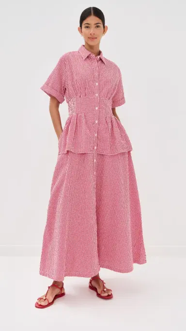Rosie Assoulin Boogie Woogie Bugle Boy Dress Red Gingham 6 | Thumbnail 2 Rosie Assoulin Boogie Woogie Bugle Boy Dress Red Gingham 6 | Thumbnail 2