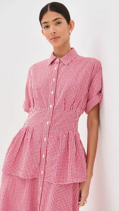Rosie Assoulin Boogie Woogie Bugle Boy Dress Red Gingham 6 | Thumbnail 3 Rosie Assoulin Boogie Woogie Bugle Boy Dress Red Gingham 6 | Thumbnail 3