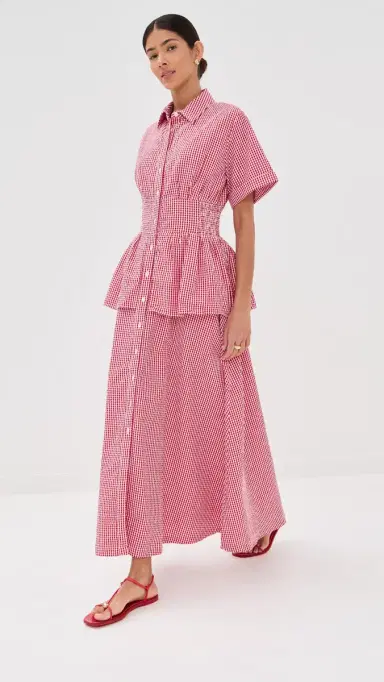 Rosie Assoulin Boogie Woogie Bugle Boy Dress Red Gingham 6 | Thumbnail 6 Rosie Assoulin Boogie Woogie Bugle Boy Dress Red Gingham 6 | Thumbnail 6