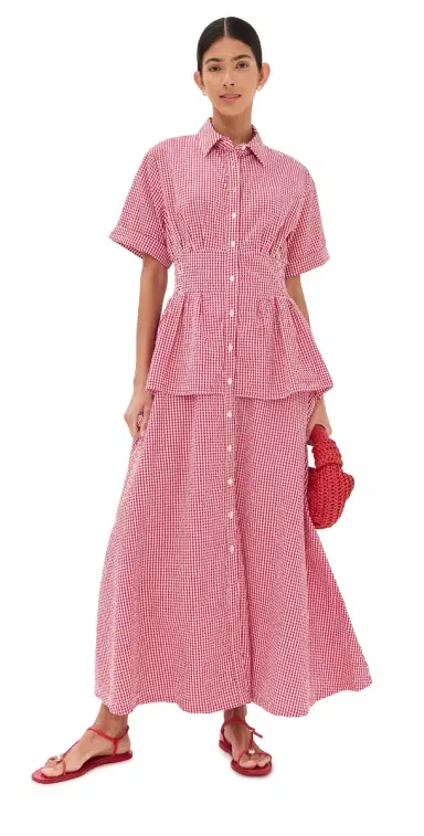Rosie Assoulin Boogie Woogie Bugle Boy Dress Red Gingham 6 | Thumbnail 1 Rosie Assoulin Boogie Woogie Bugle Boy Dress Red Gingham 6 | Thumbnail 1
